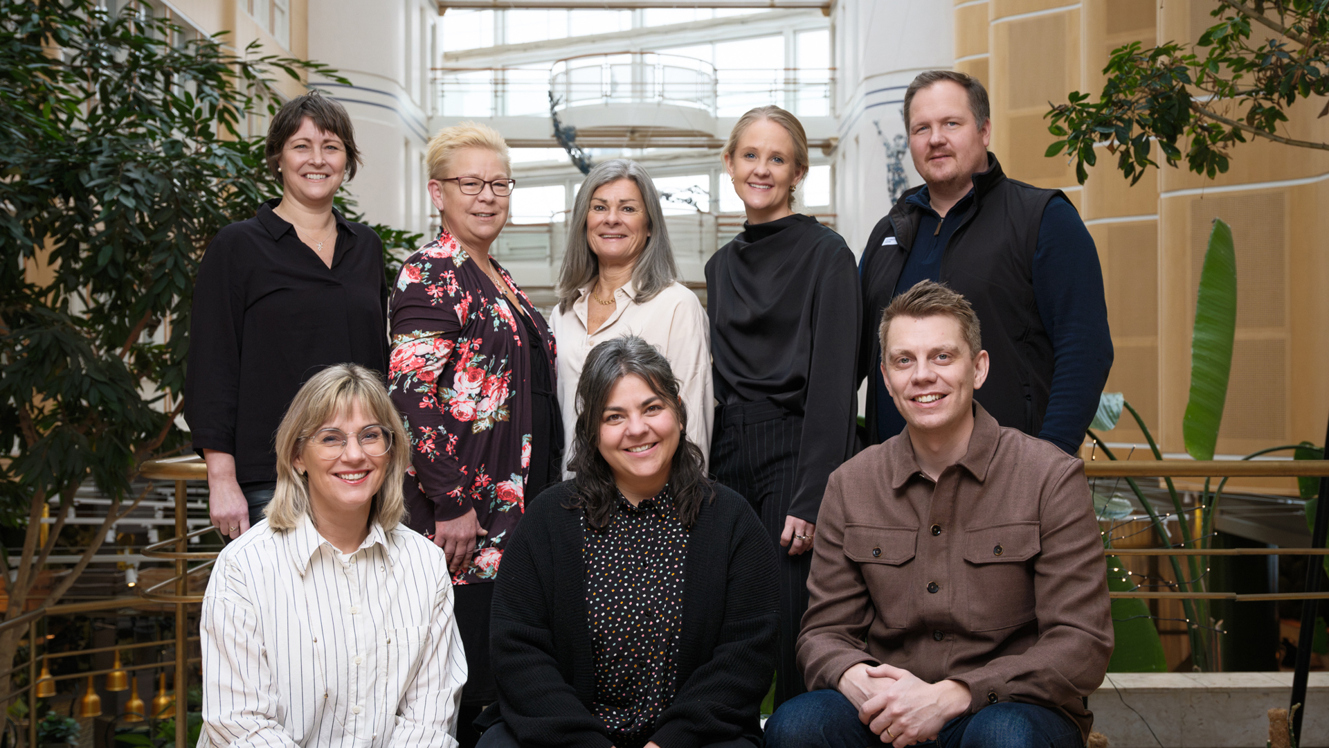 A group picture of several people. 